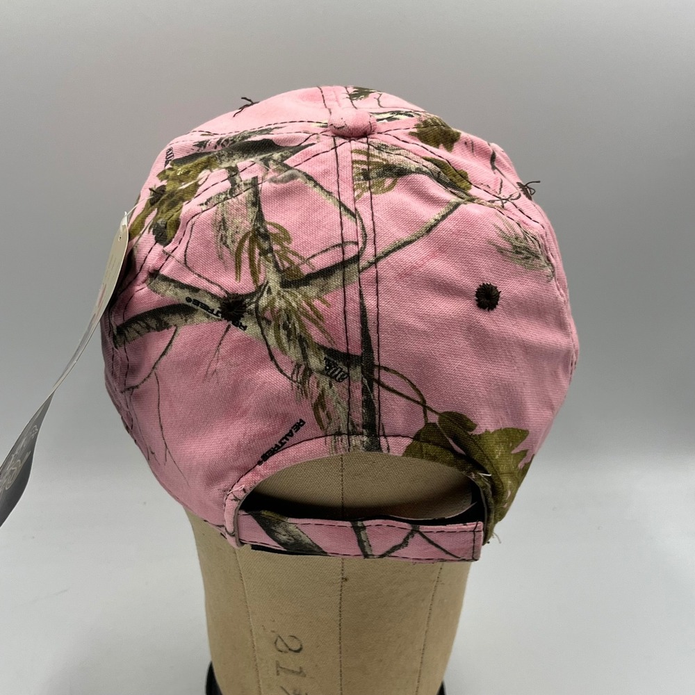 Realtree APC Pink Camo American Flag Hat Ladies Fit Outdoor Cap Baseball Hat NWT - Picture 5 of 10